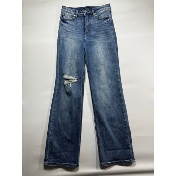 Judy Blue Women's 90s Straight Fit Blue Stretch Denim Jeans - Size 7 (28x32) - Picture 1 of 6
